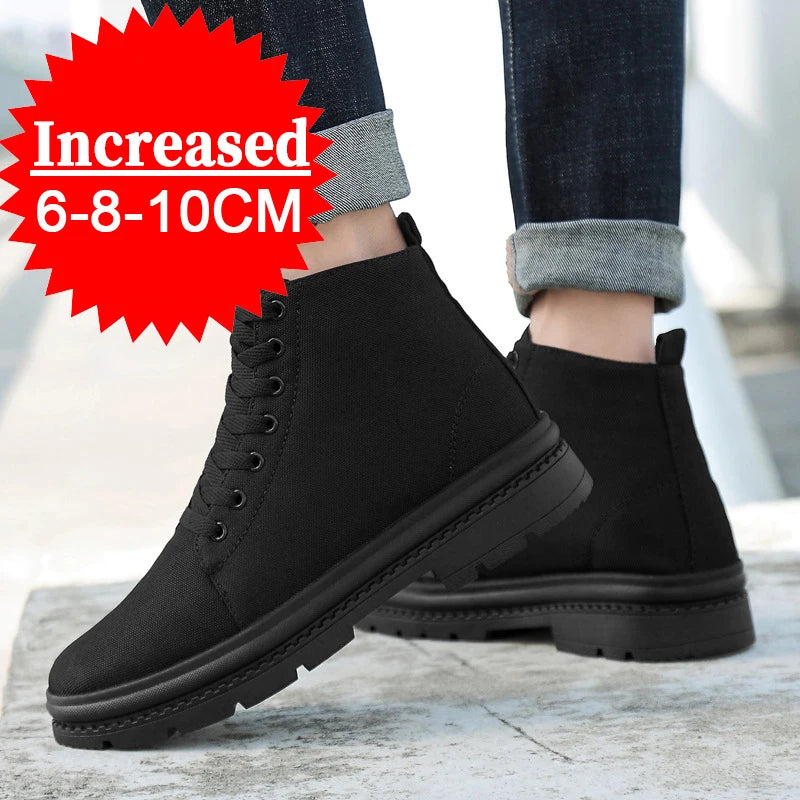 Stylish Men's Elevation Sneakers with Hidden Heels - Boost Your Height Up to 10CM!