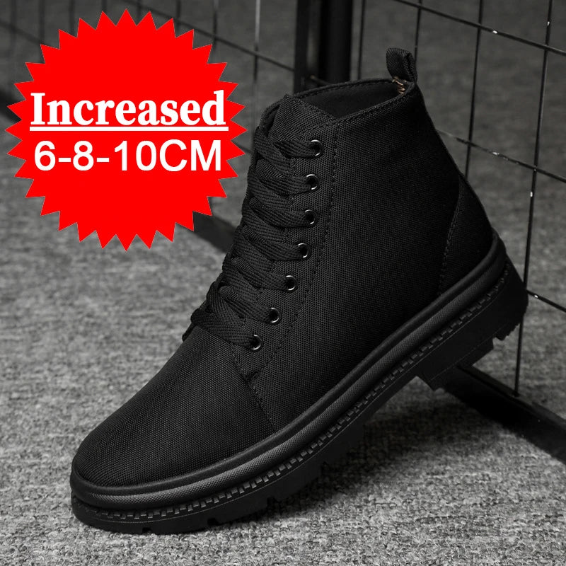 Stylish Men's Elevation Sneakers with Hidden Heels - Boost Your Height Up to 10CM!