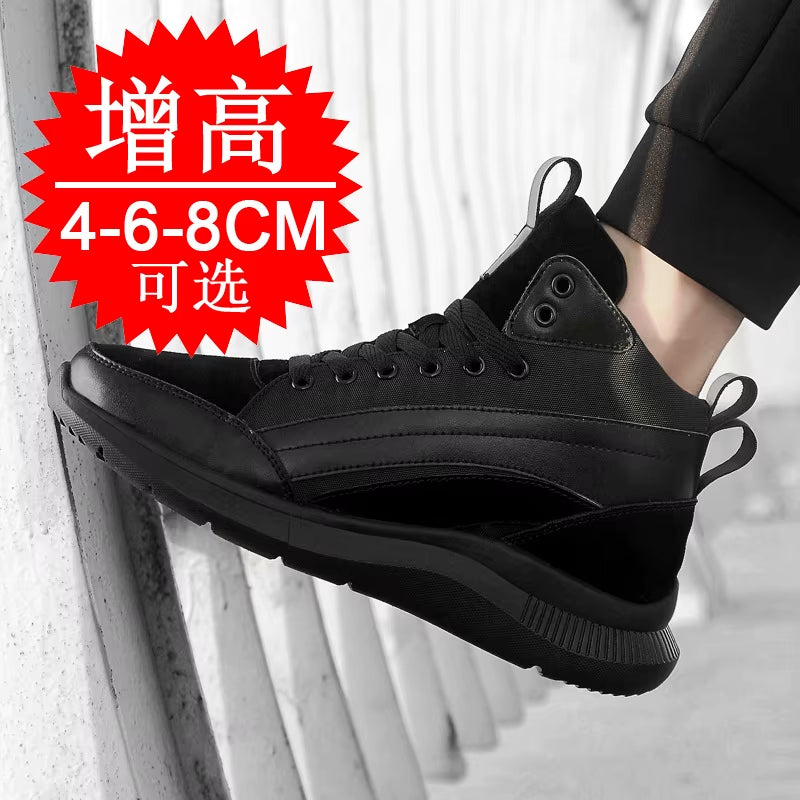 Step Up Your Game: Stylish High-Top Sneakers for Men with Height Boost Options of 6CM, 8CM, or 10CM!